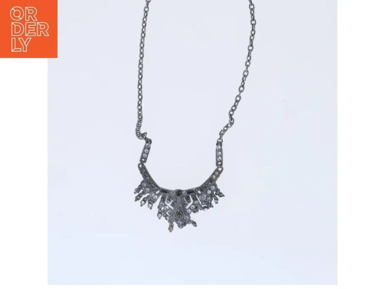 Billede 1 - Antik sølv halskæde (str. 52 cm)