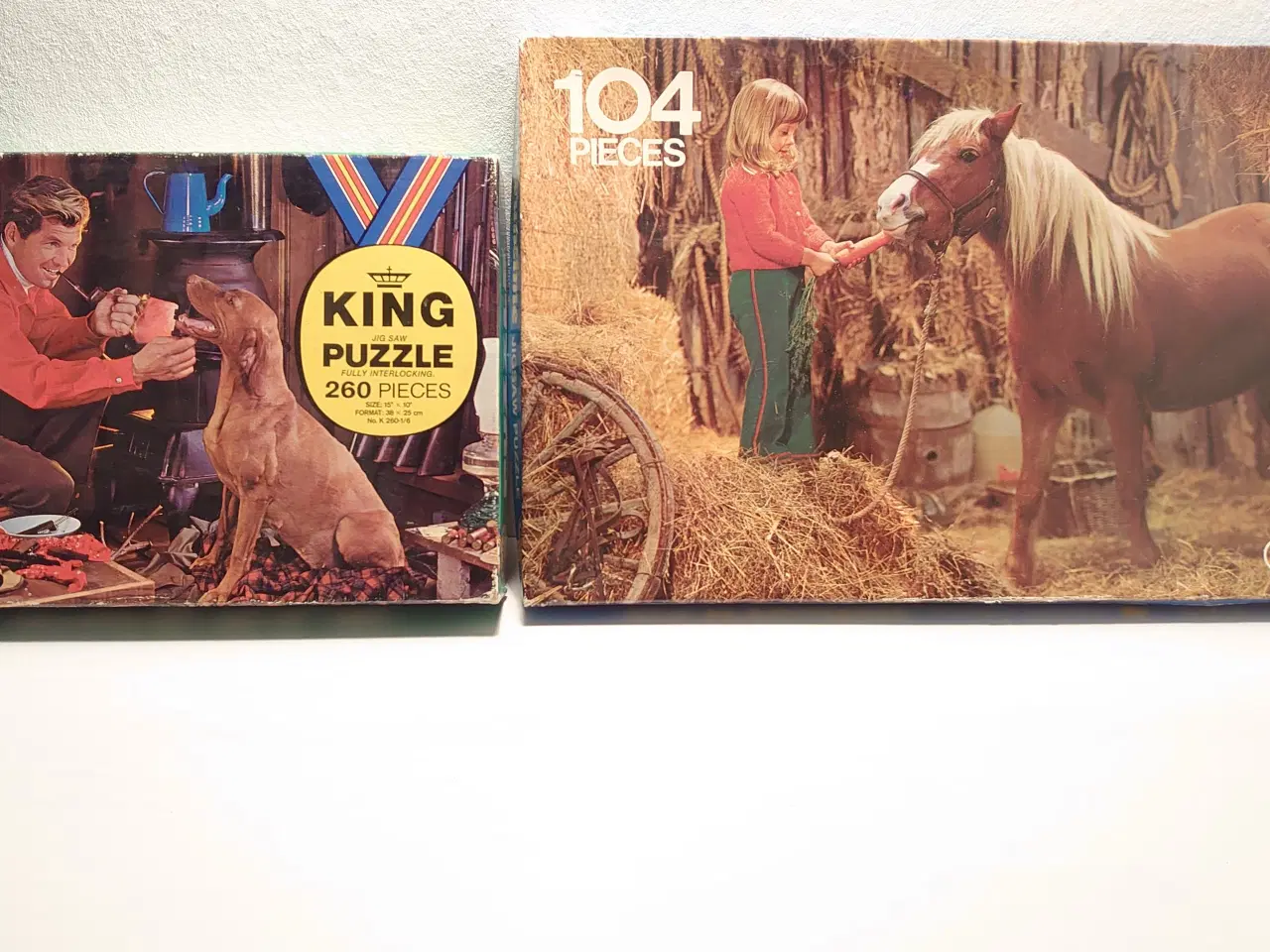 Billede 1 - 2 vintage komplette puslespil. King Puzzle, Falcon