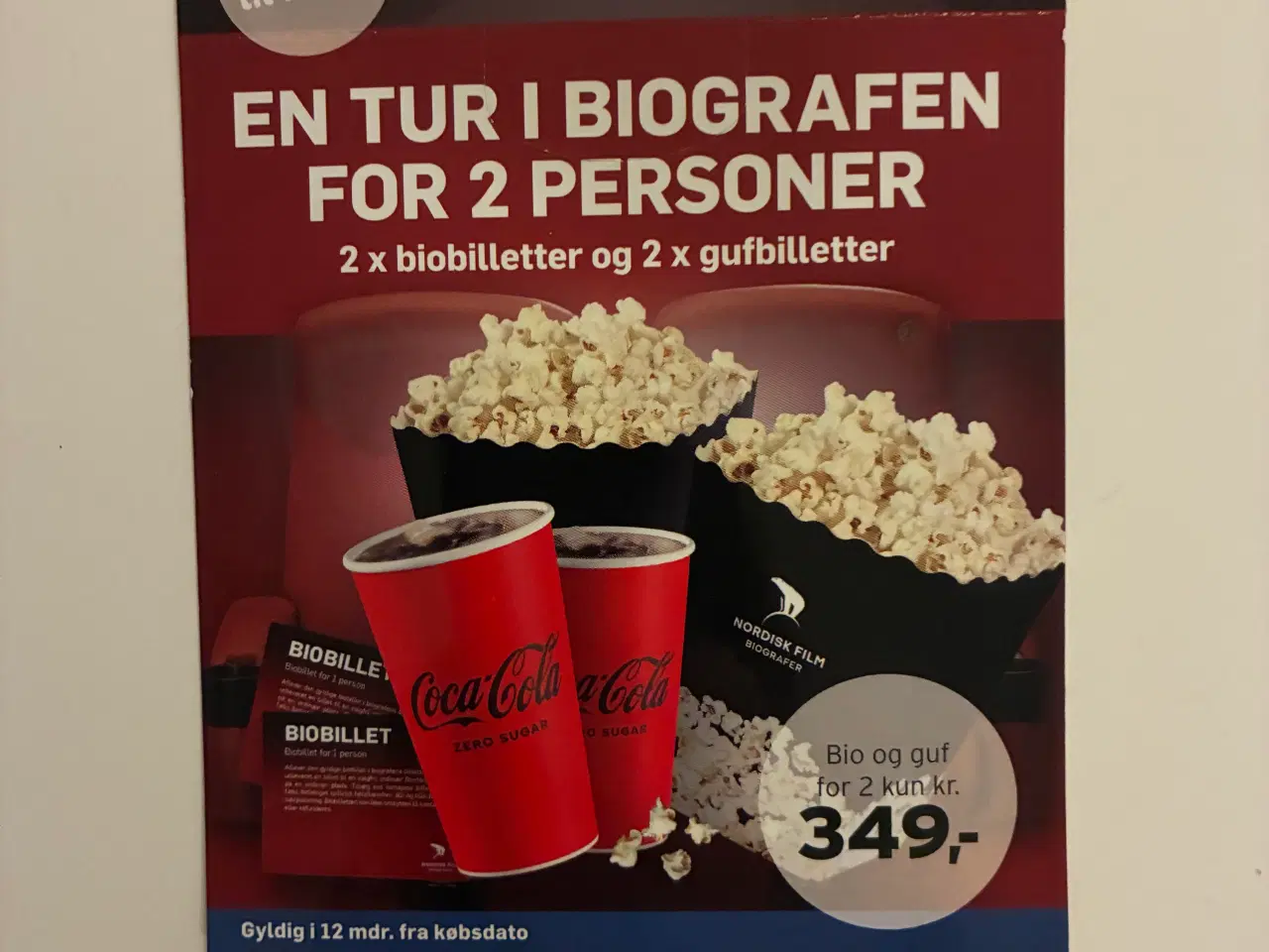 Billede 1 - Bio og guf for 2 personer