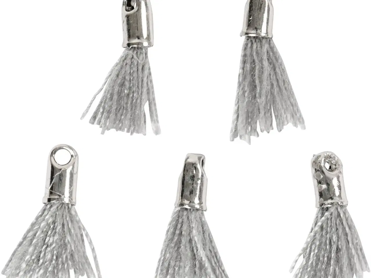 Billede 1 - Elegant Grå Vedhæng 10 mm - 5 stk. pr. pakke