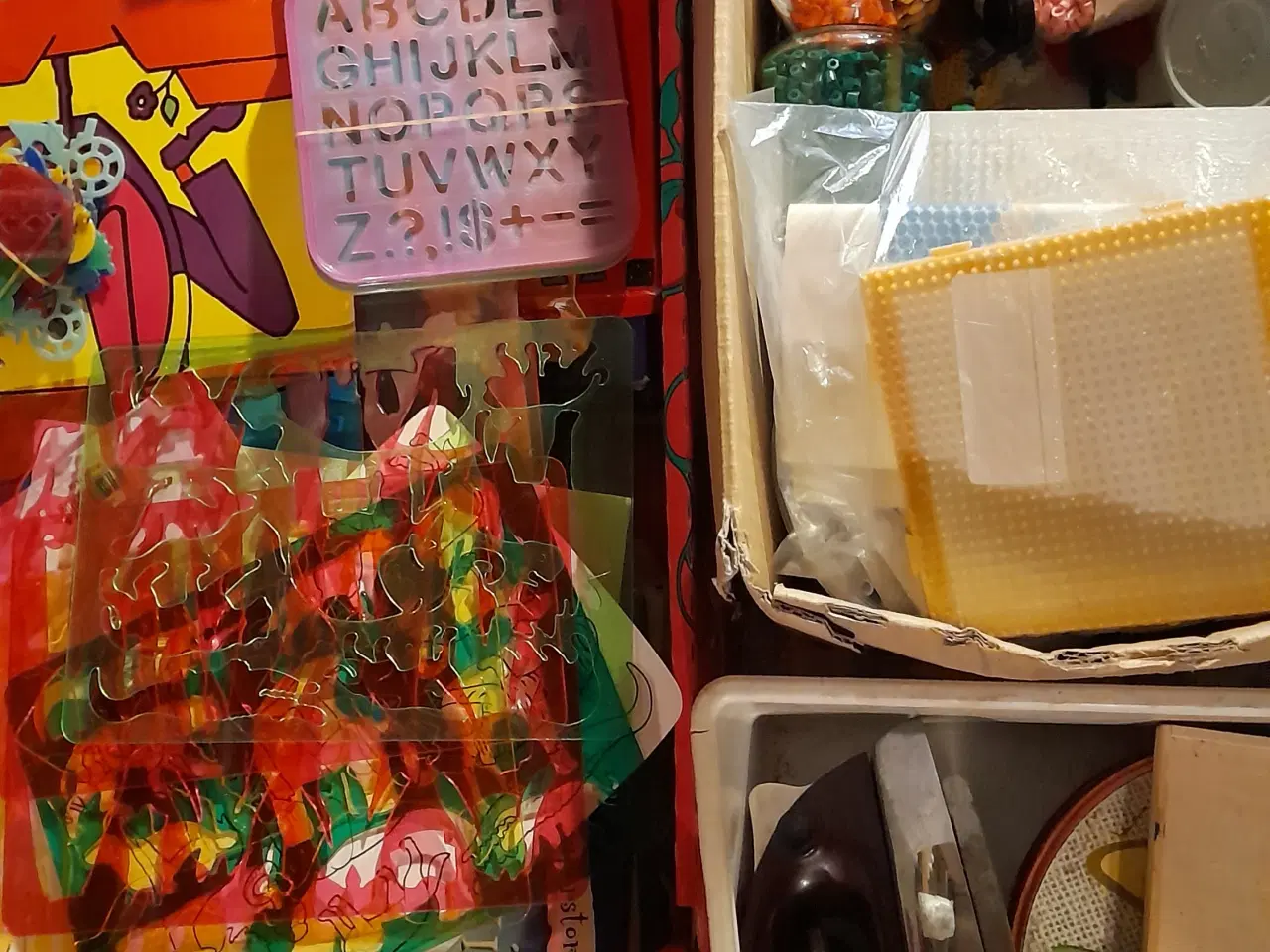 Billede 1 - Plastikperler, Strygejern, Perleplader.  