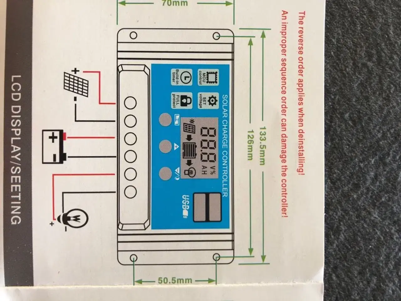 Billede 2 - 30A solcelleregulator ny