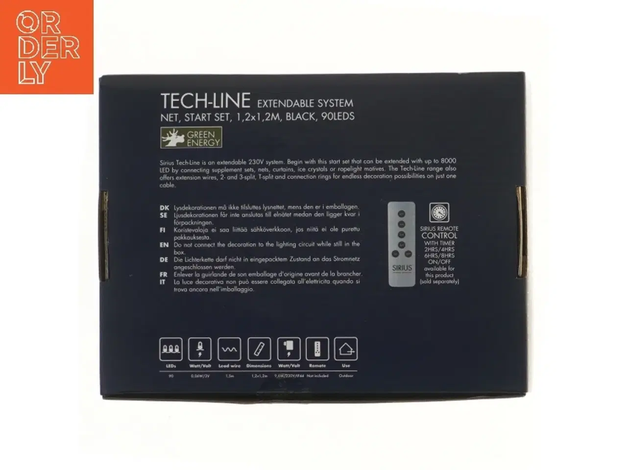 Billede 3 - Sirius Tech-Line LED lyskæde net (str. 120x120 cm)