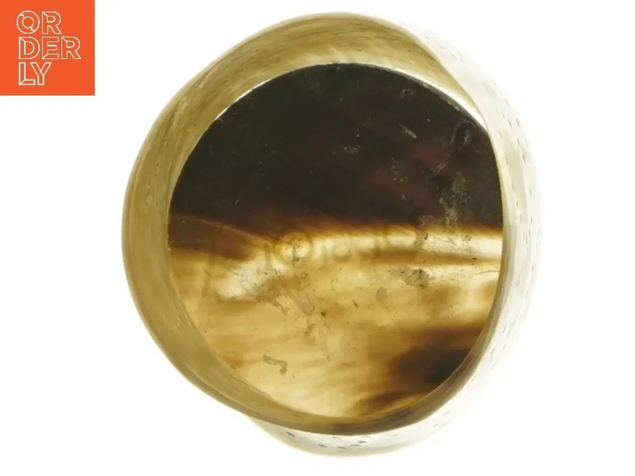 Billede 3 - Lysestage i horn (str. Ø 7,5 cm længde 11 cm)