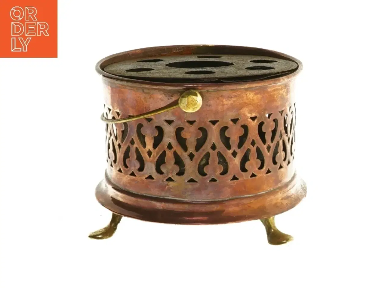 Billede 2 - Antik kobber varmer (str. 11x12x16 cm)