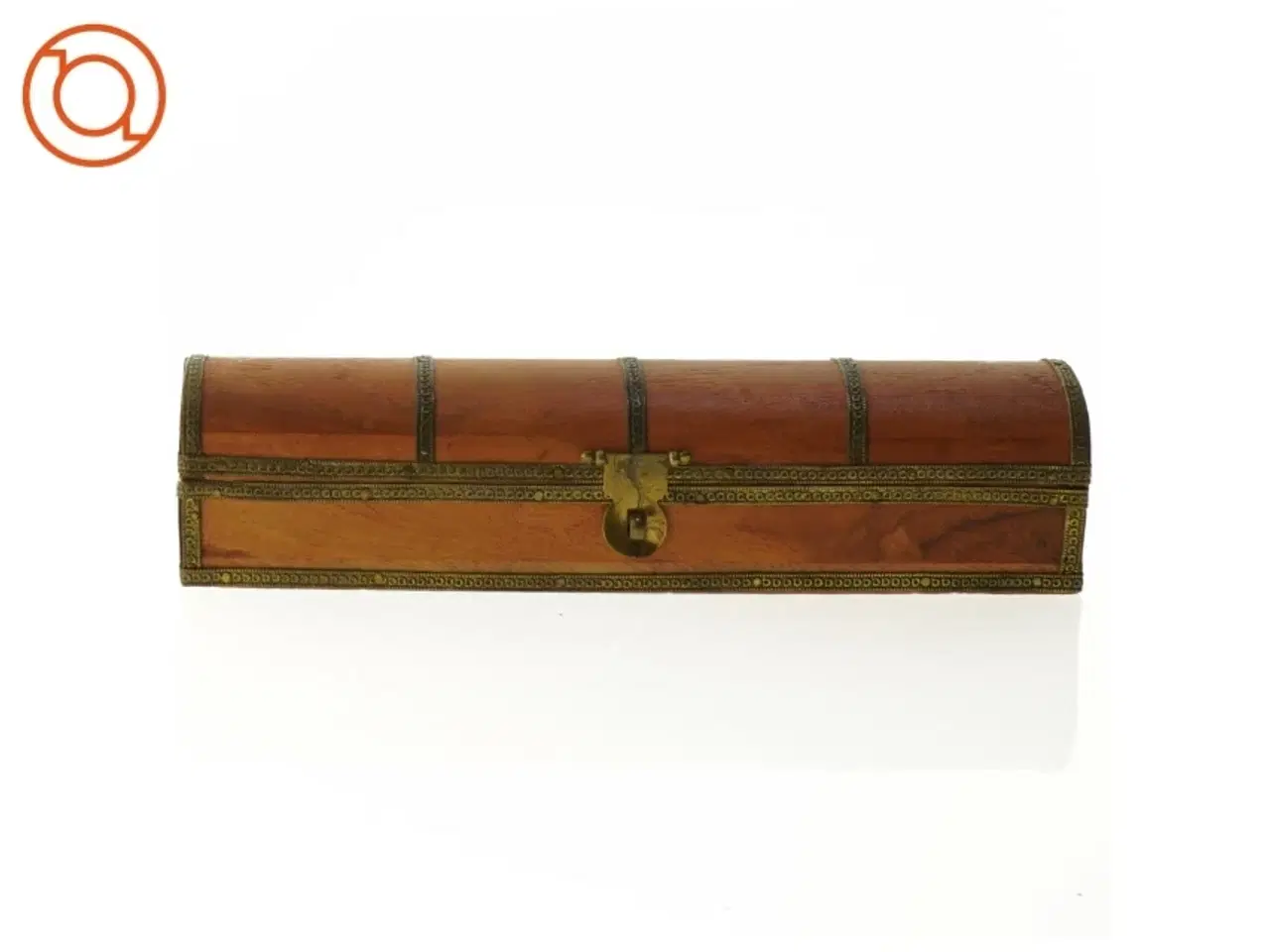 Billede 1 - Cigar æske Træ og Metal (str. 22 x 5 cm)
