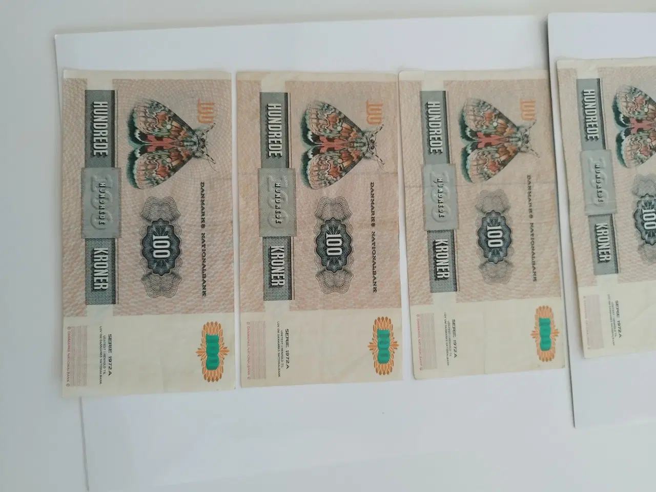 Billede 1 - 100 💯 Hundrede Kroner. 4 STK 
