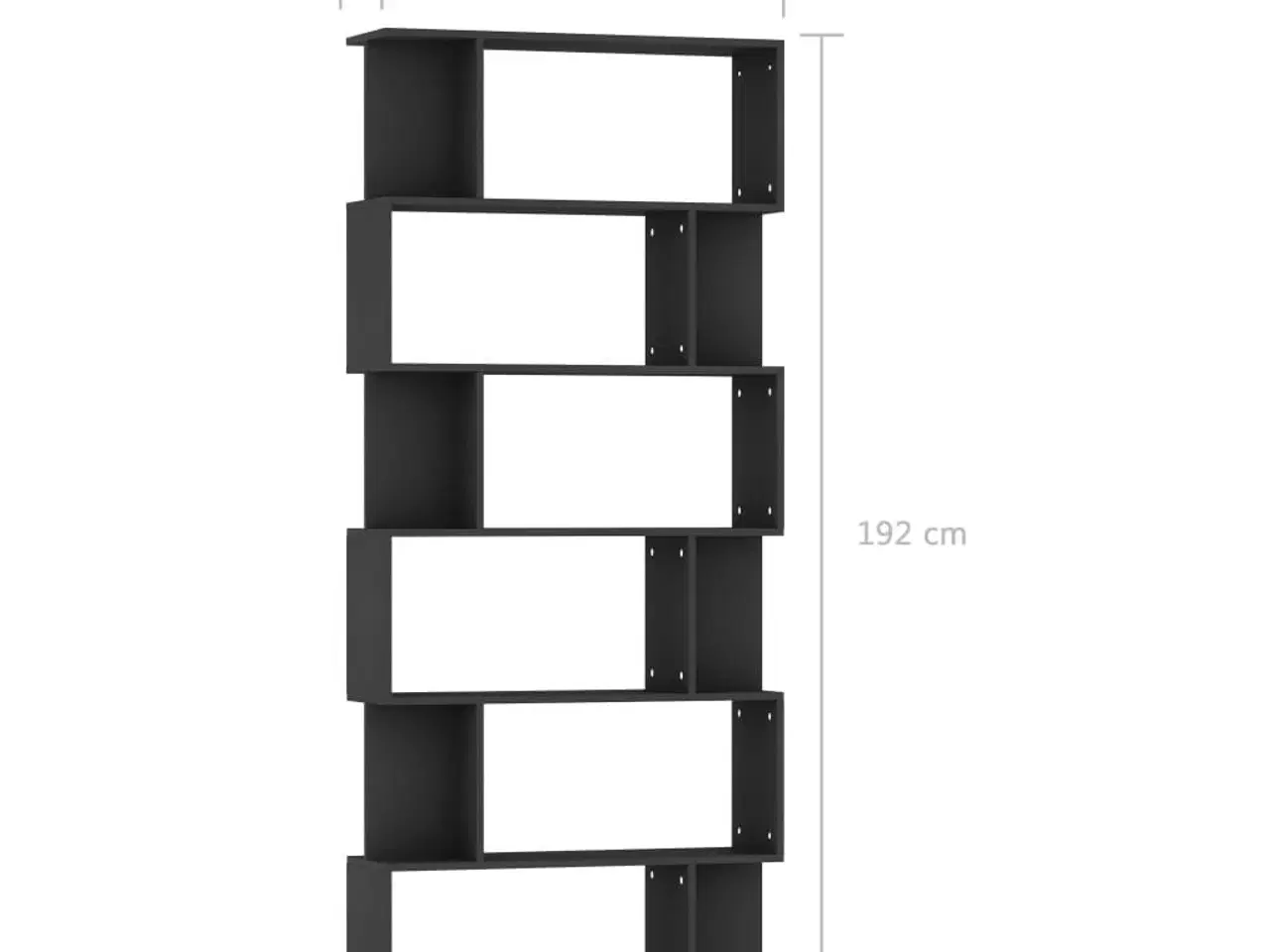 Billede 7 - Bogskab/rumdeler 80 x 24 x 192 cm spånplade sort