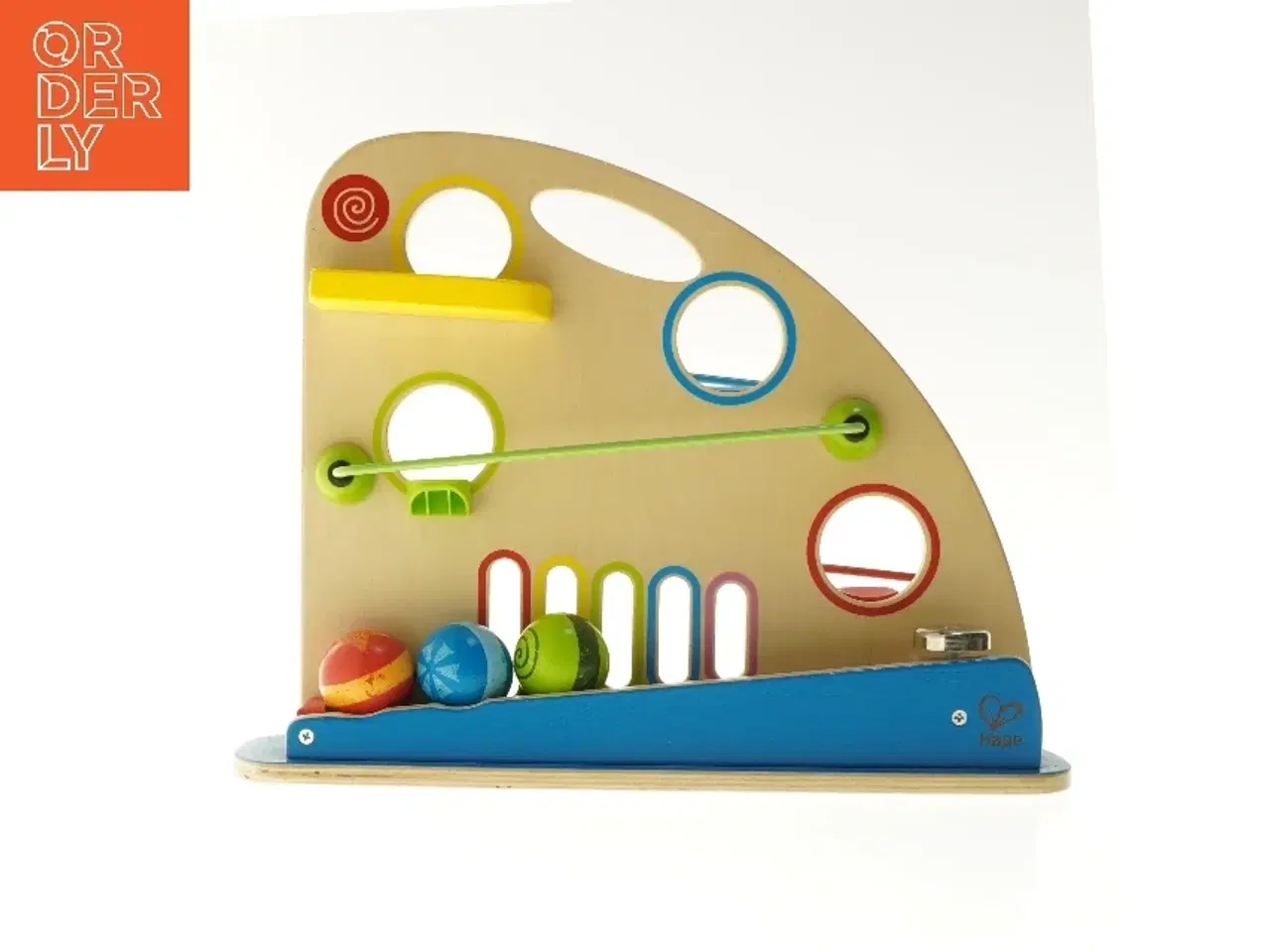 Billede 1 - Trælegeplade med kuglebaner fra Hape (str. 40x33 cm)