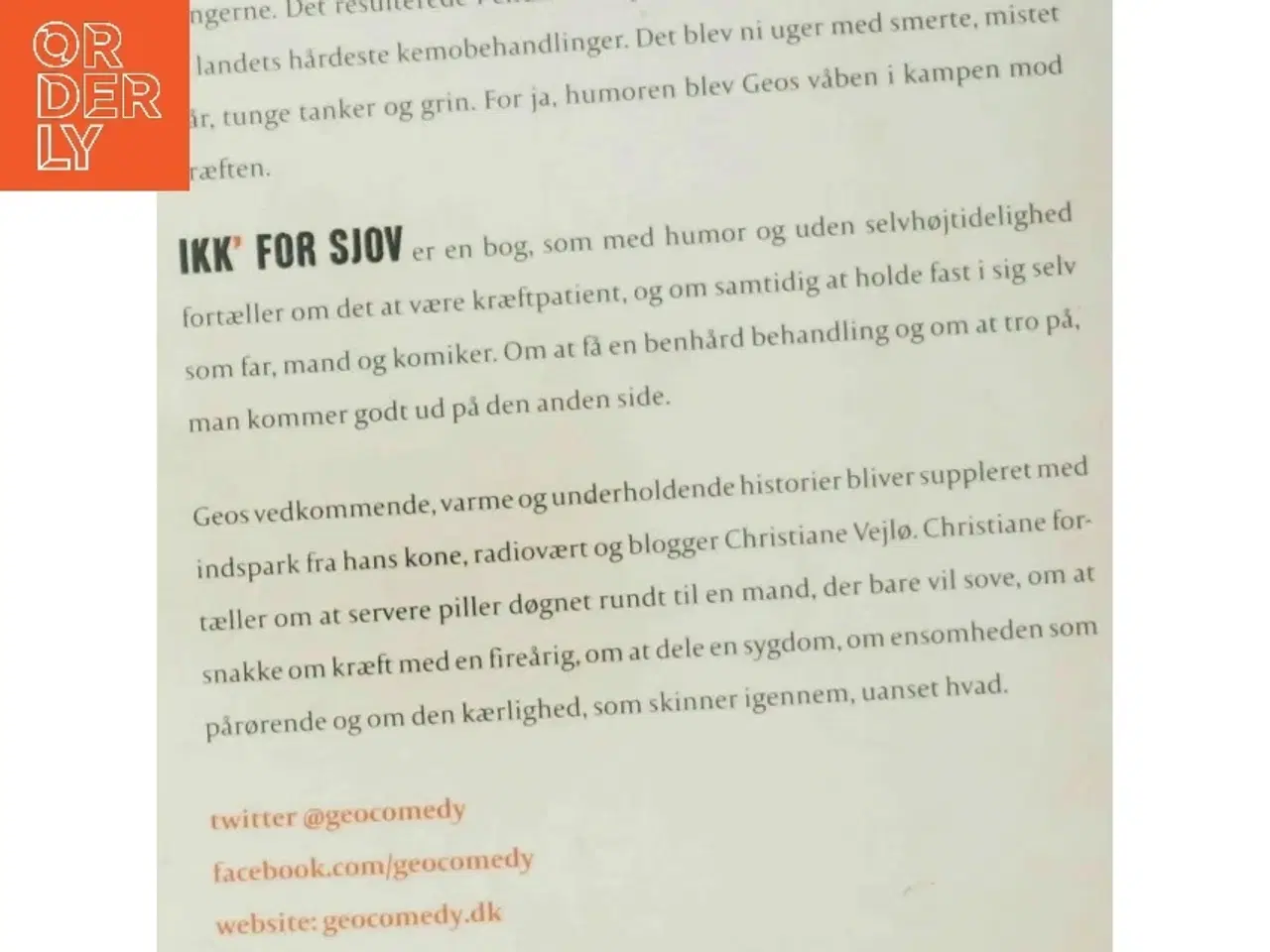 Billede 3 - Ikk' for sjov : om kemo og comedy af Geo (f. 1975) (Bog)