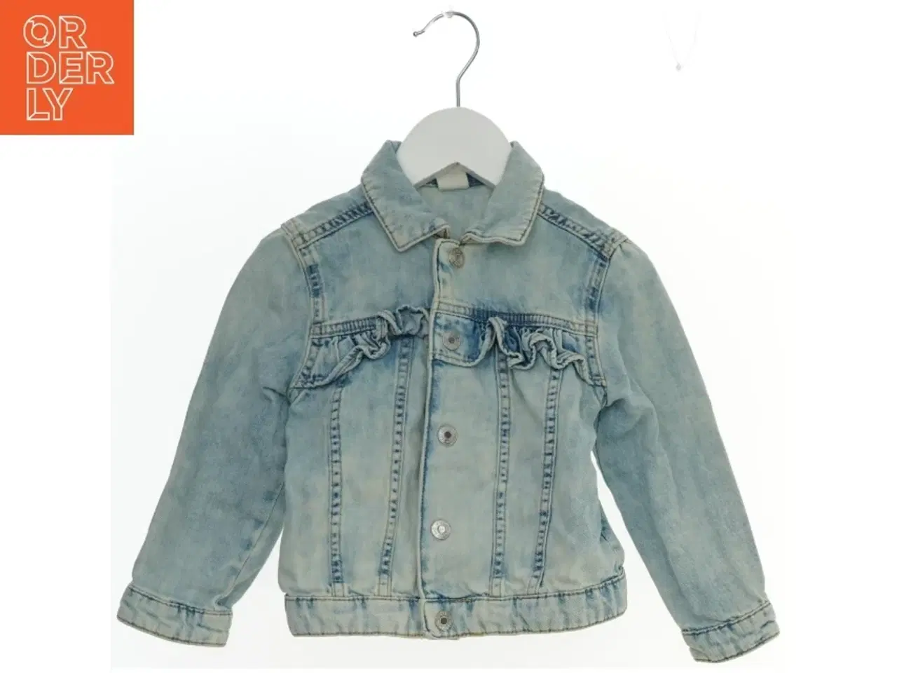 Billede 1 - Denimjakke med flæsedetaljer fra H&M (str. 98)