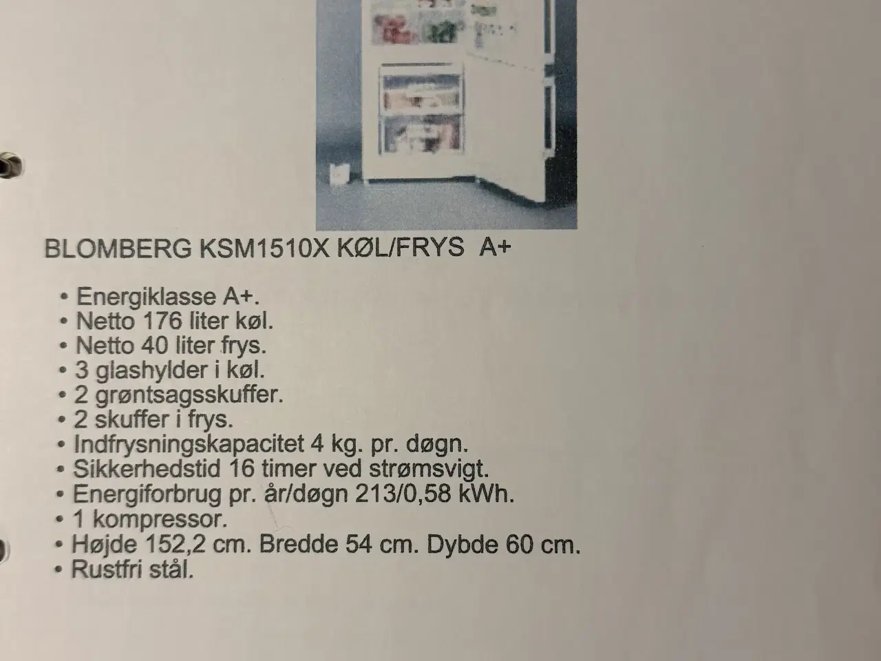 Billede 4 - Blomberg køle/frys A+