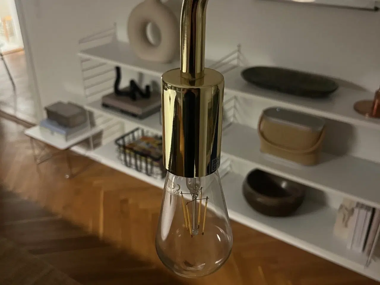 Billede 3 - Standerlampe gulvlampe i messing