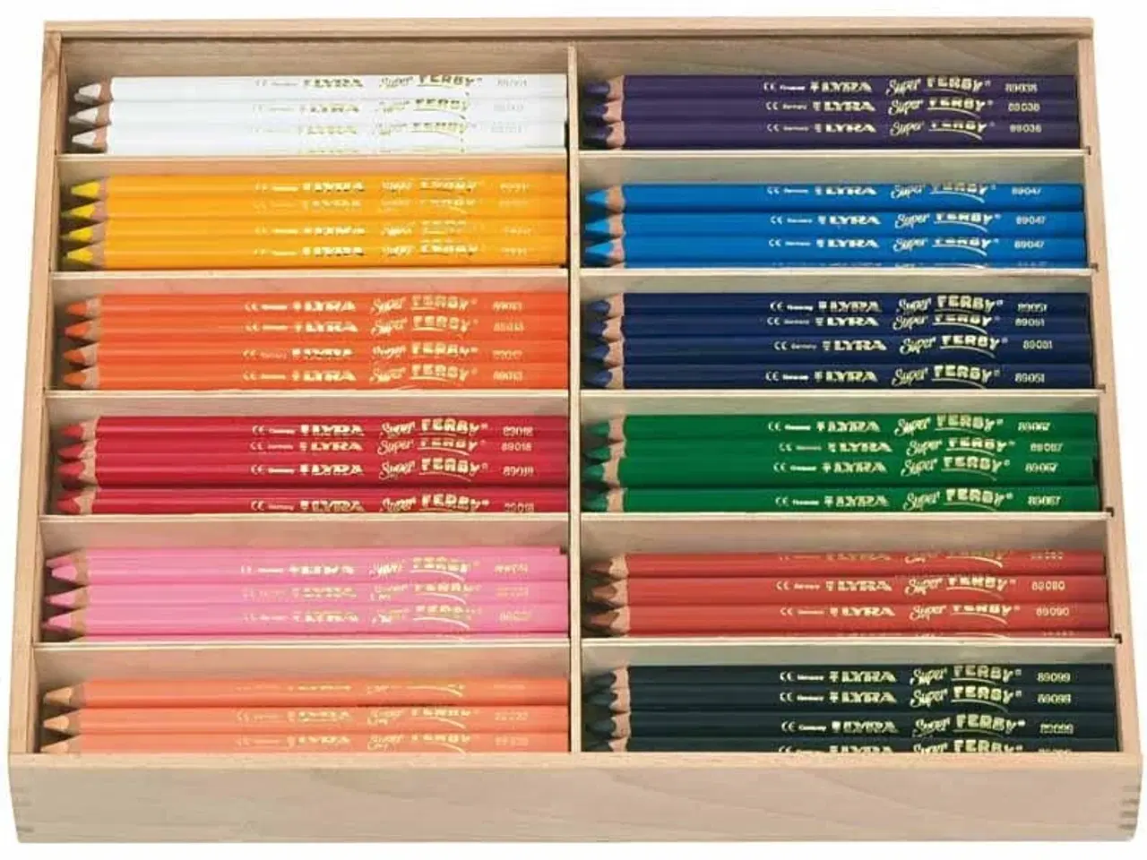 Billede 1 - Super Ferby 1 farveblyanter, L: 18 cm, mine 6,25 mm, ass. farver, 12x12stk./ 1 pk.