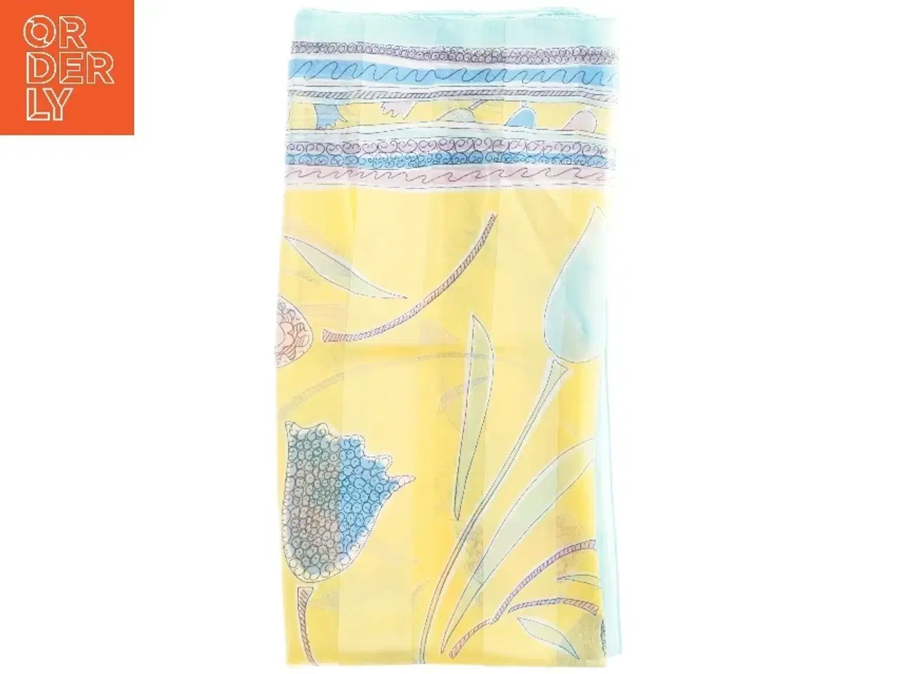 Billede 3 - Mønstret silketørklæde (str. 86 x 86 cm)