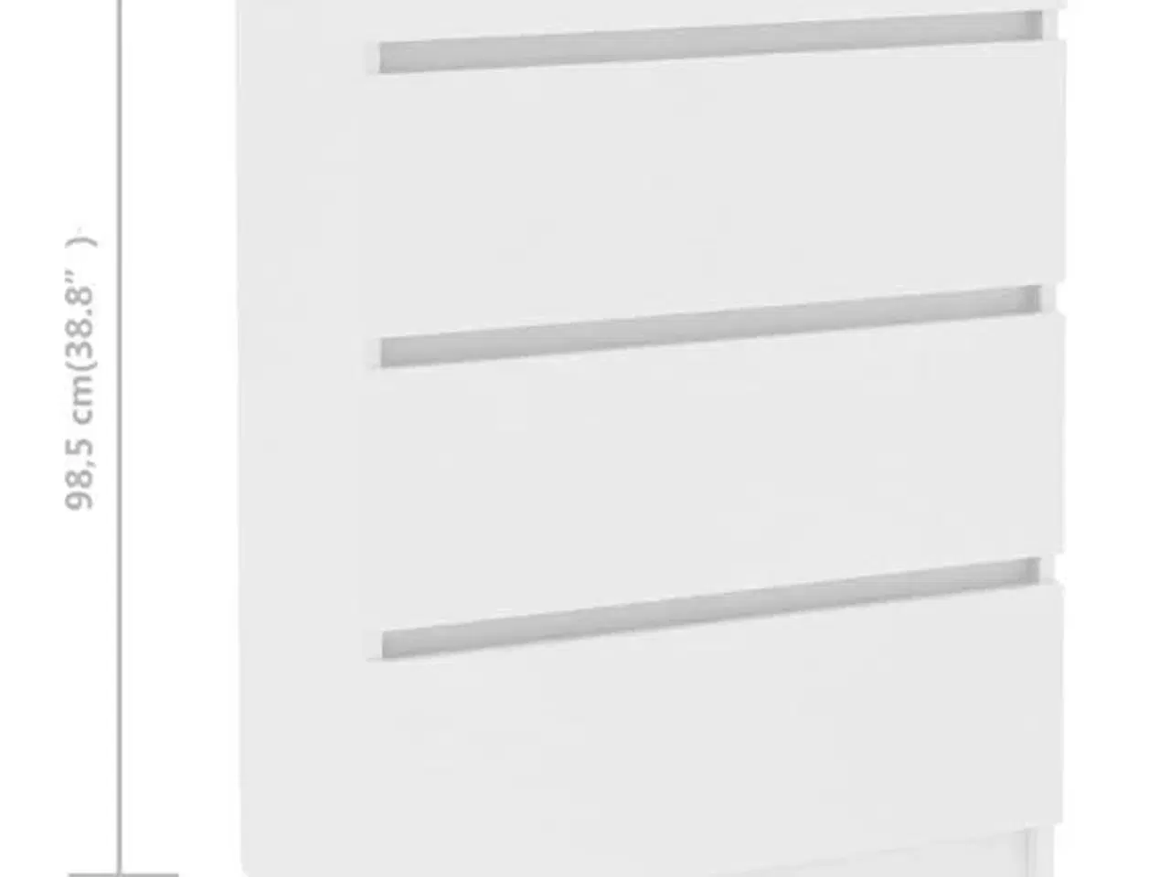 Billede 6 - Skænk 60x35x98,5 cm konstrueret træ hvid