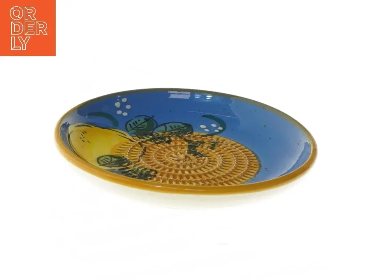 Billede 3 - Dekorativ tallerken med citron motiv fra Rupi 1980 (str. Ø 12 cm)