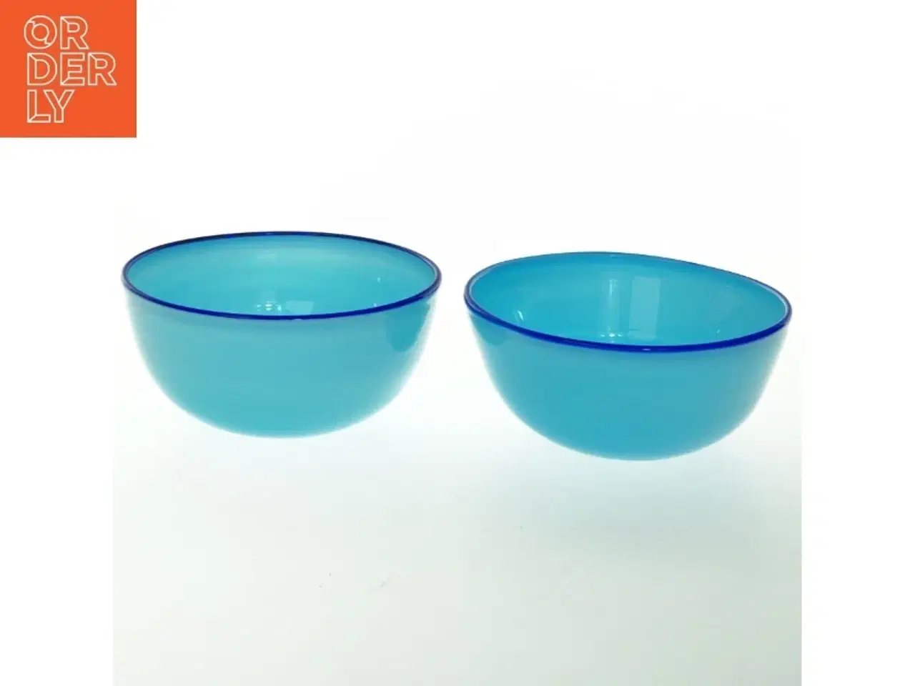 Billede 1 - Blå skål (str. Ø. 13 cm. 2 stykker)