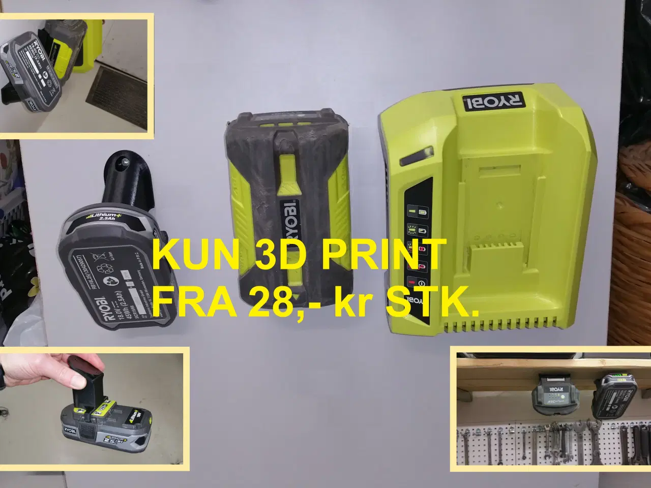 Billede 1 - Ryobi - holdere - beslag - 3d print