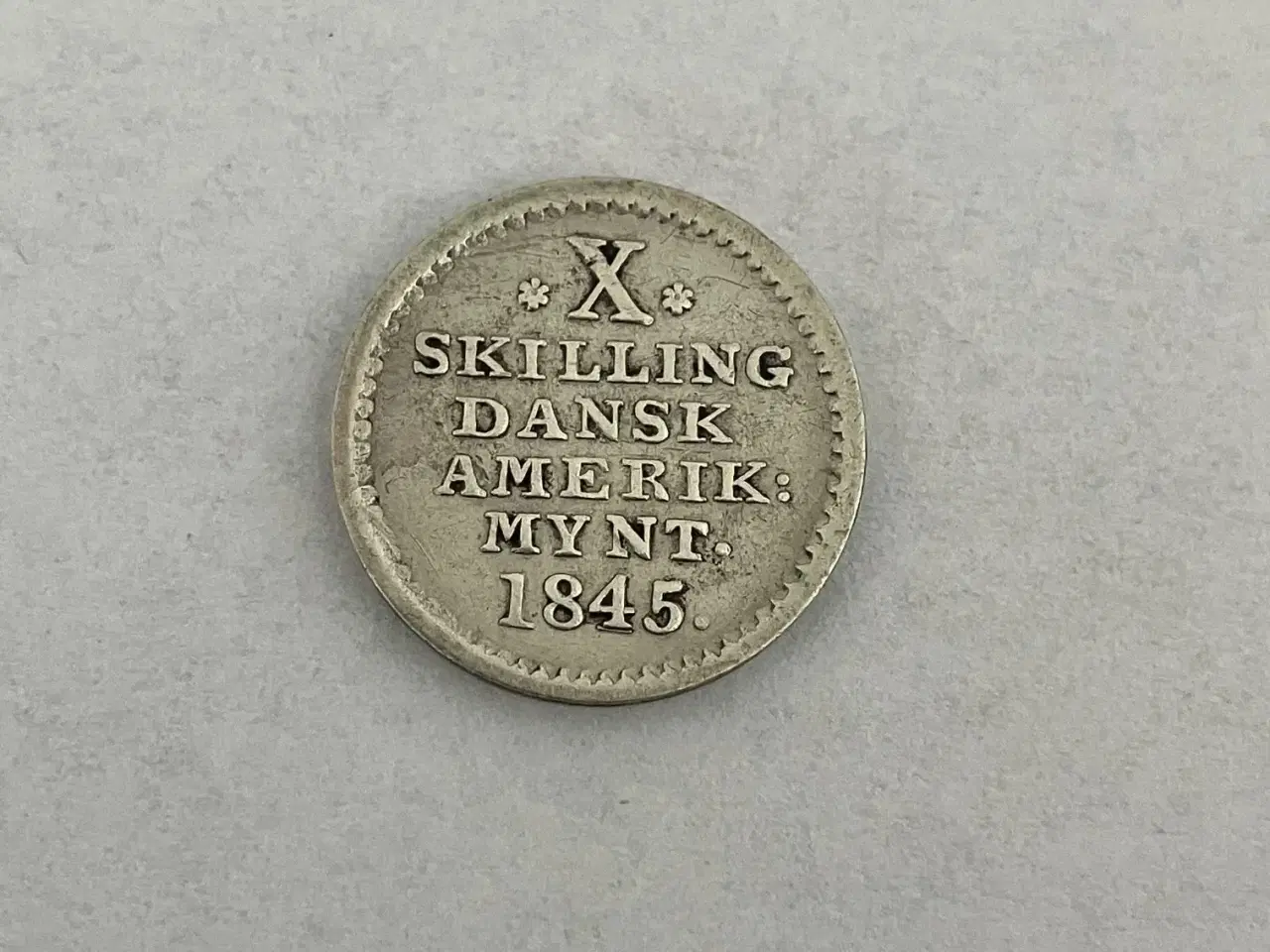 Billede 1 - 10 Skilling Dansk Vestindien 1845