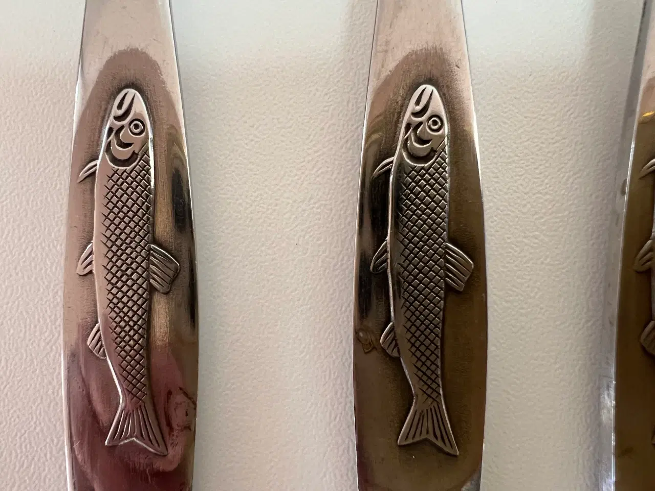 Billede 3 - Vintage Fiskebestik m/Fisk på. (6 Personer)