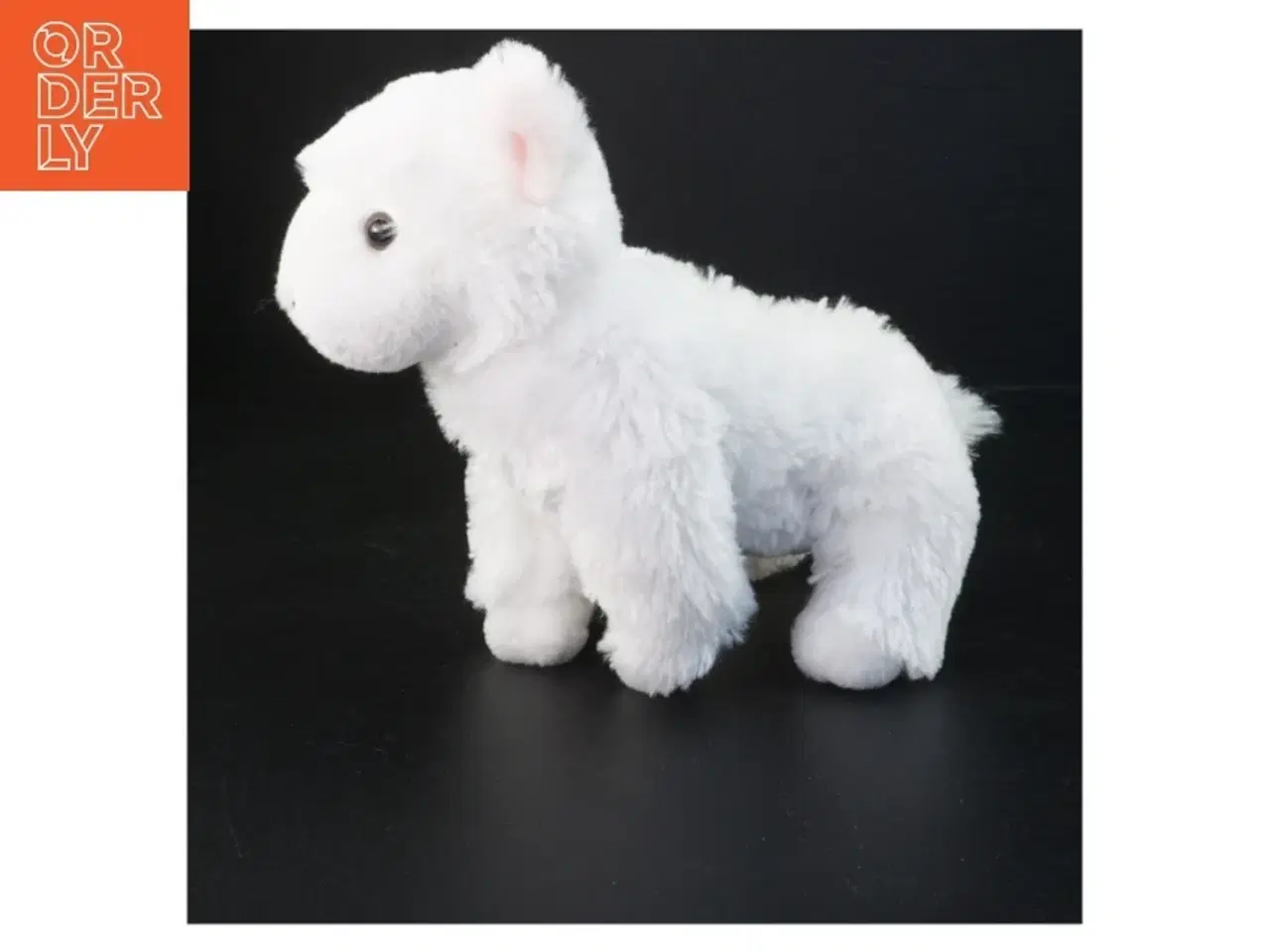 Billede 2 - Hvidt tøjdyr lam (str. 22 cm)