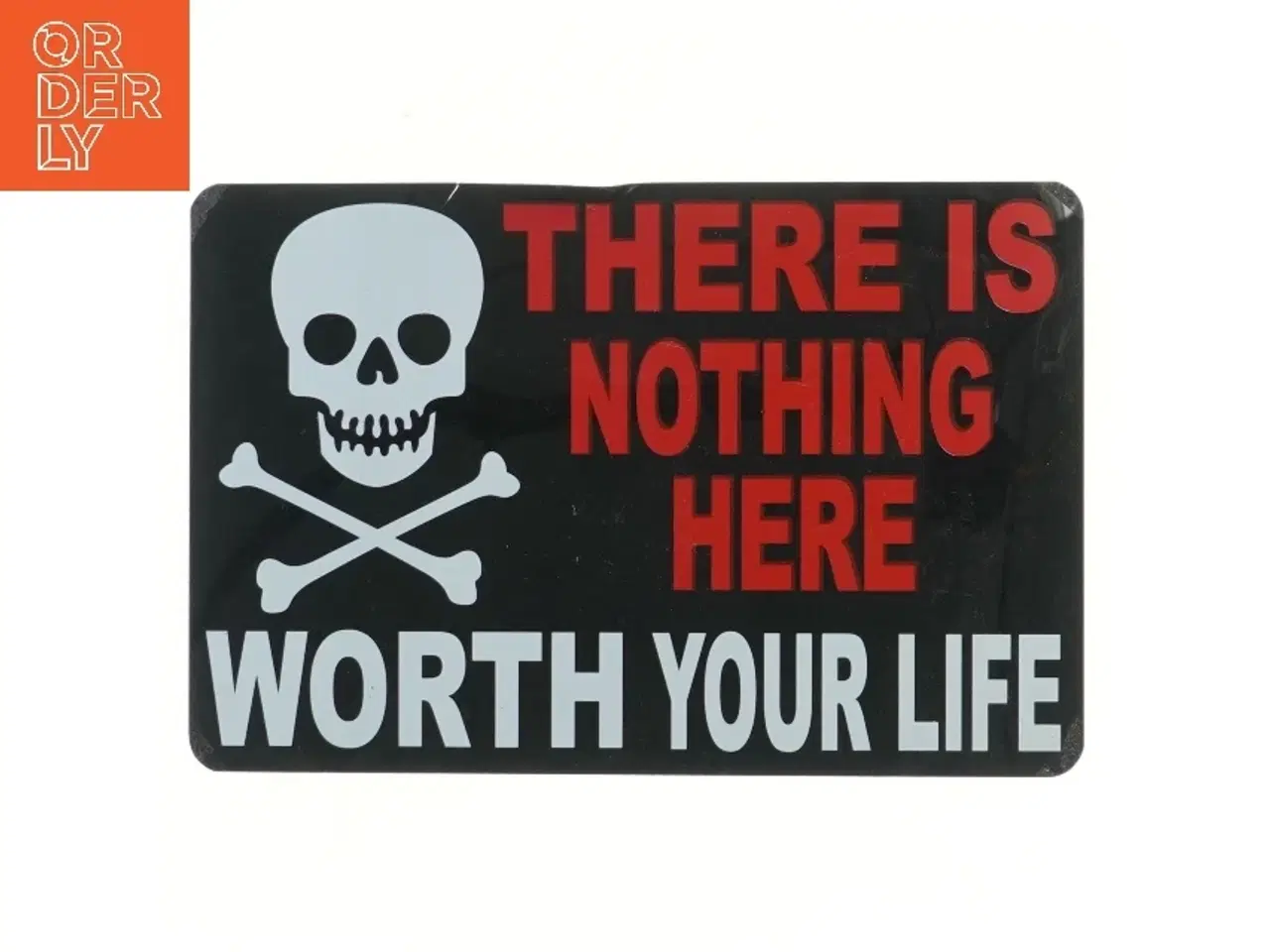 Billede 1 - Advarselssskilt med tekst (str. 30x19,5 cm)