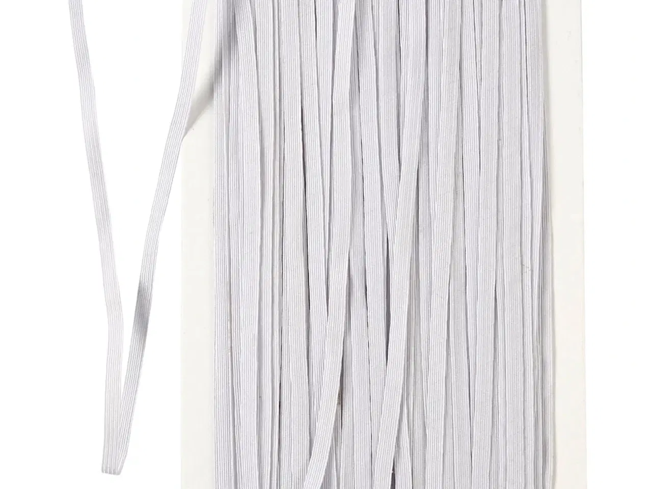Billede 1 - Hvidt elastikbånd 6 mm x 50 m - Kvalitet til DIY