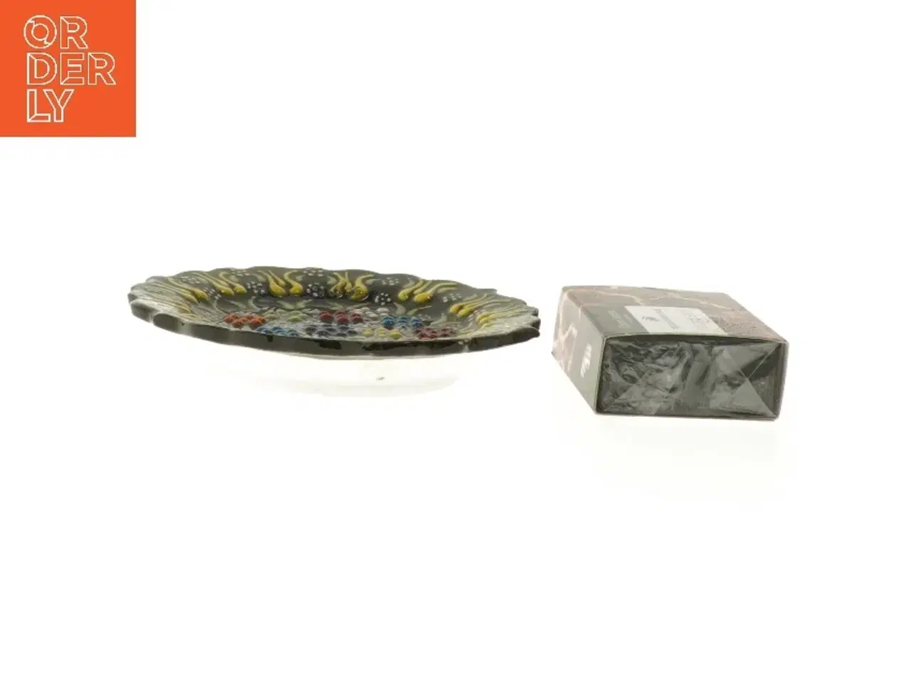 Billede 2 - Dekorativ skål med sten (str. Ø 12,5 cm)