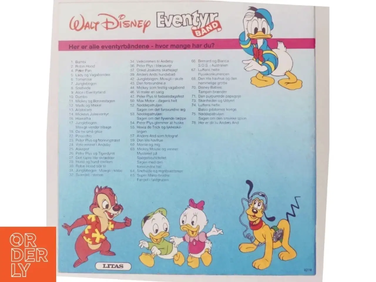 Billede 3 - Walt Disney Eventyr Bånd Kassette og Bog fra Walt Disney