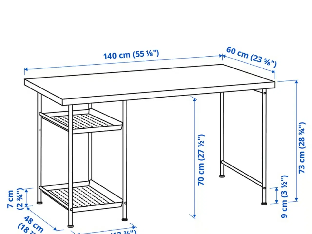 Billede 1 - Bordplade (skrivebord), Lagkapten, Ikea. 