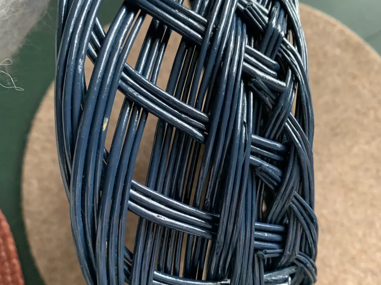 Billede 6 - Mørkeblå flettet brødkurv