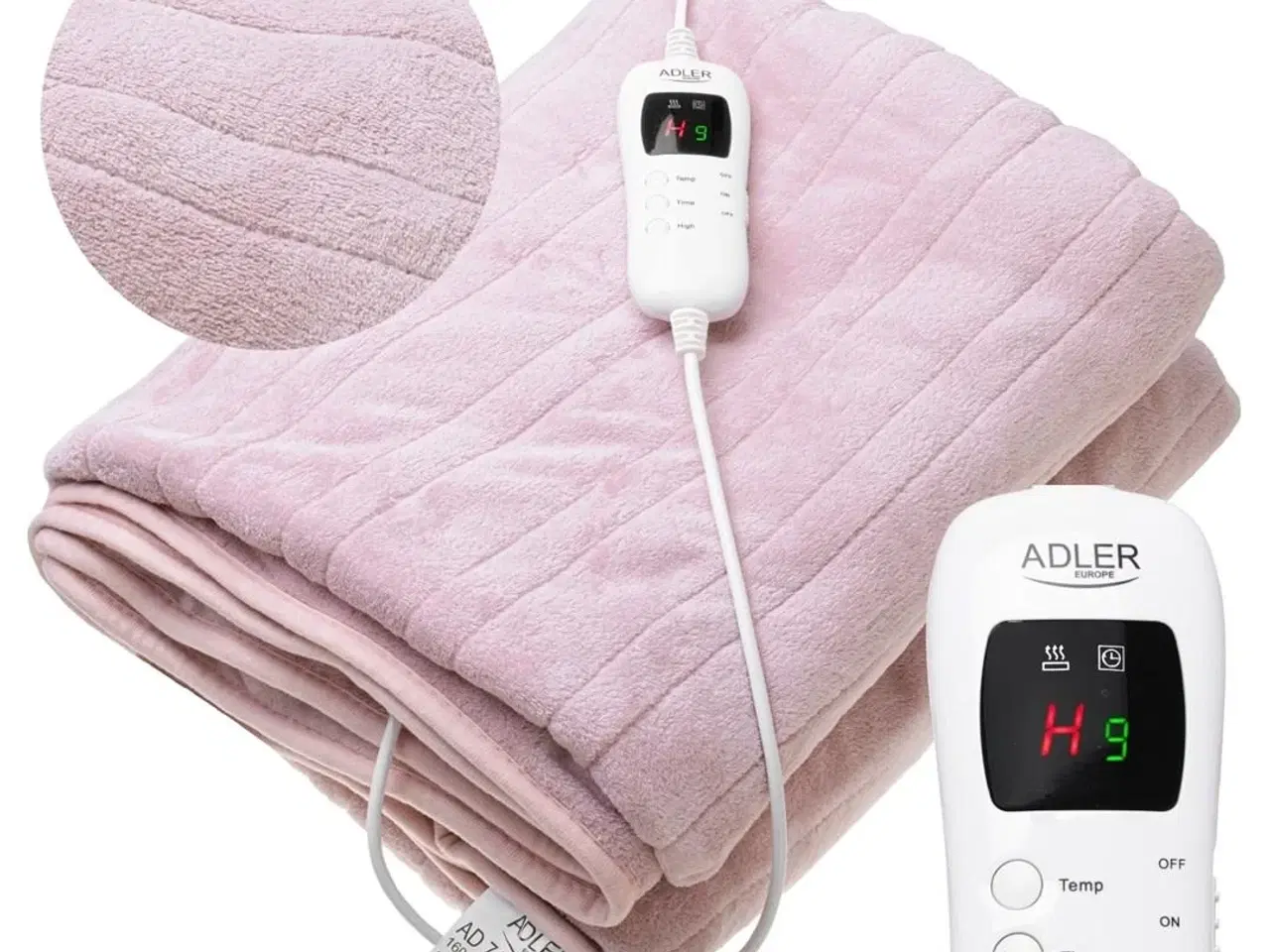 Billede 10 - Varmetæppe Adler AD 7443 – elektrisk fleece, 160 × 180 cm