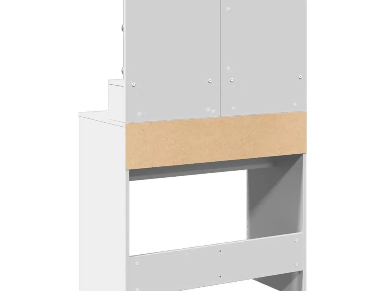 Billede 7 - Makeupbord med LED-lys 80x41x134,5 cm hvid