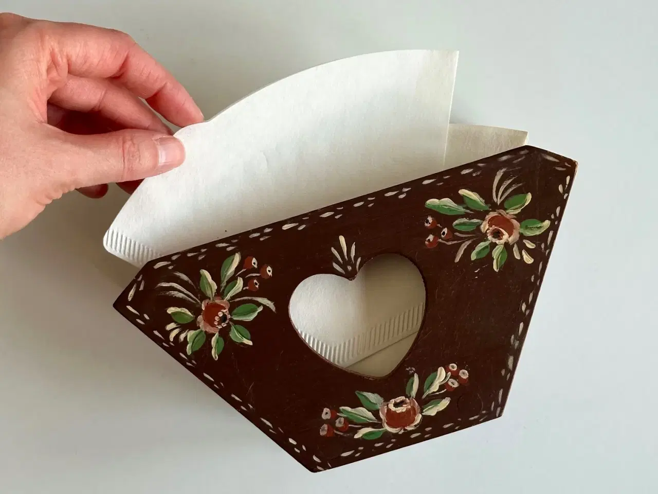 Billede 1 - Kaffefilterholder, bemalet