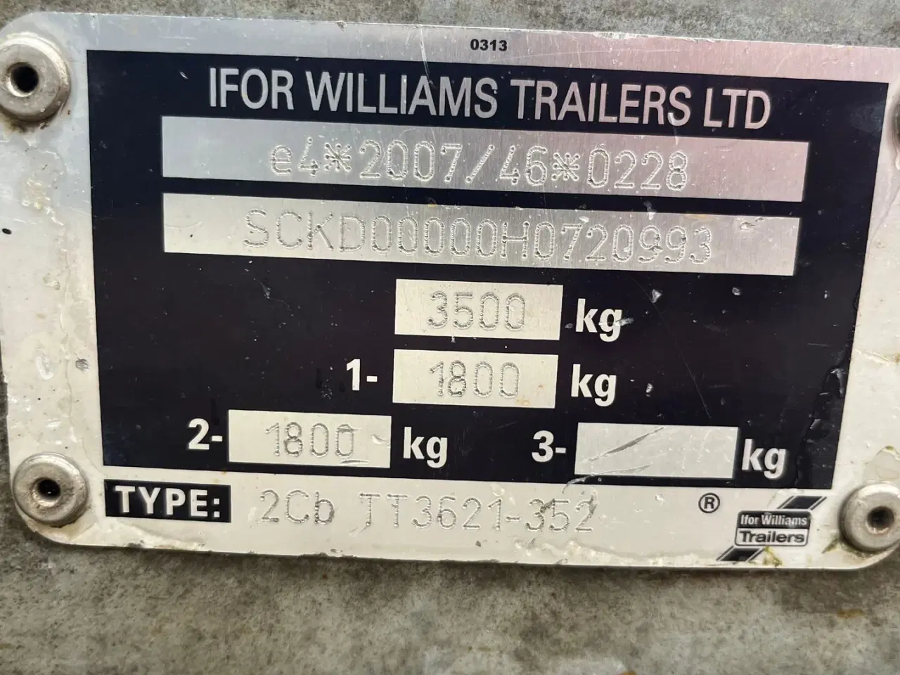 Billede 10 - Ifor Williams TT 3621 3500kg tiptrailer med 4tons alu slisker