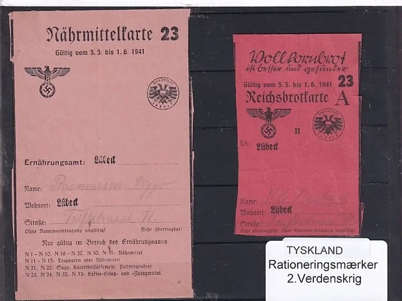 Billede 1 - Tyskland - Rationeringsmærker - 2. Verdenskrig