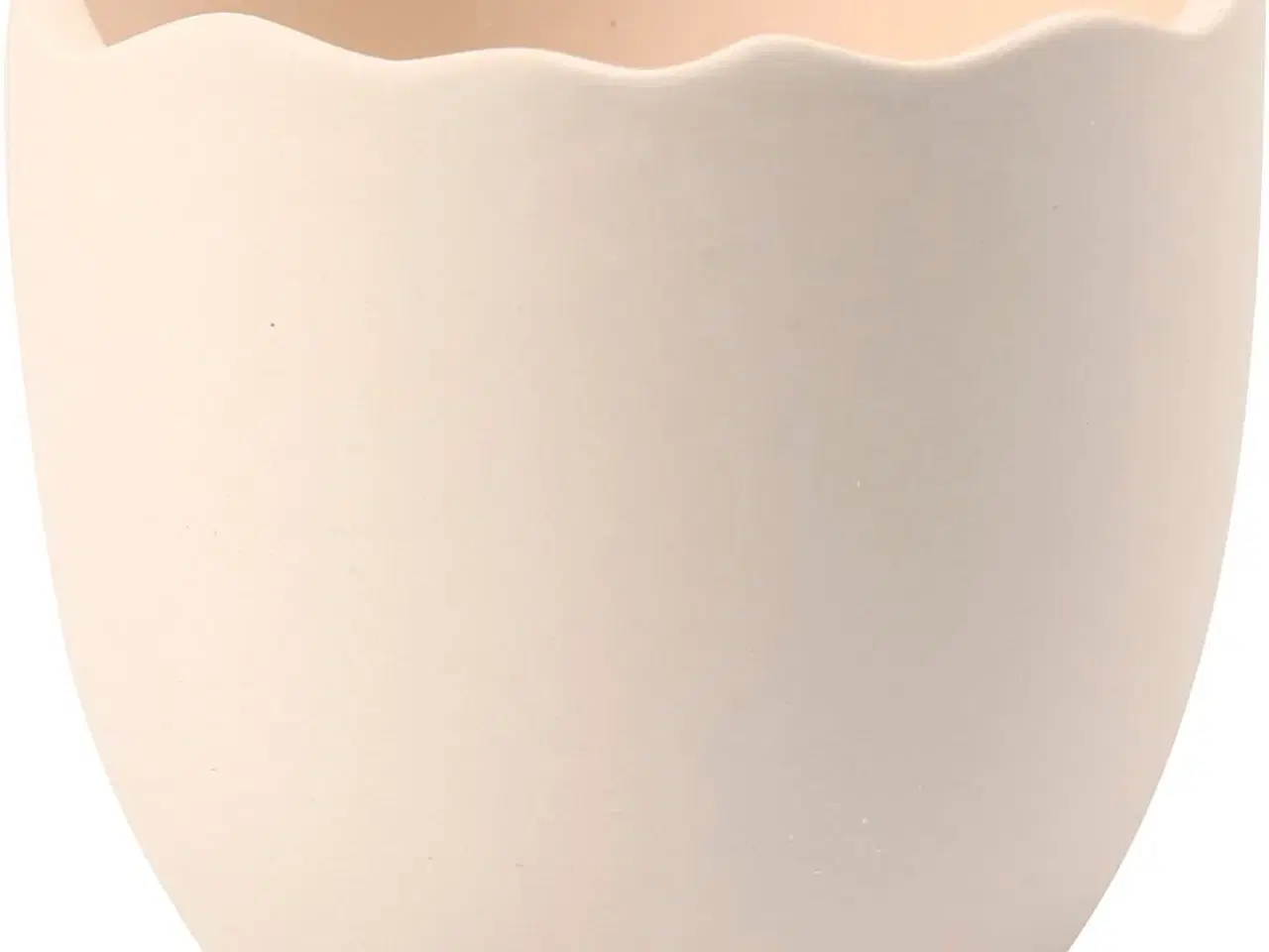 Billede 1 - Klassiske Hvide Æggeskaller i Terrakotta - 24 stk.