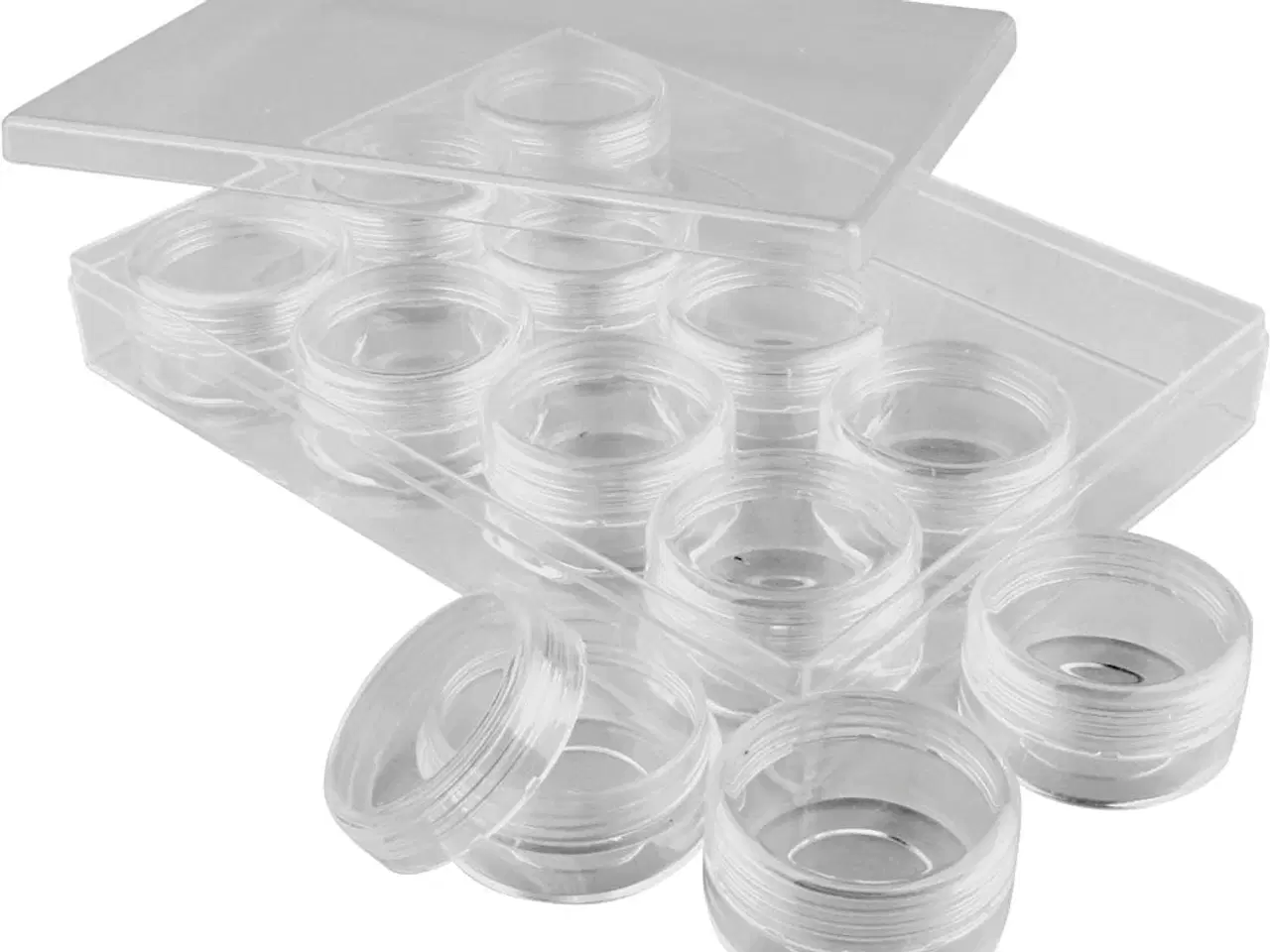 Billede 1 - Acryldåser 10 ml - 12 stk. til opbevaring