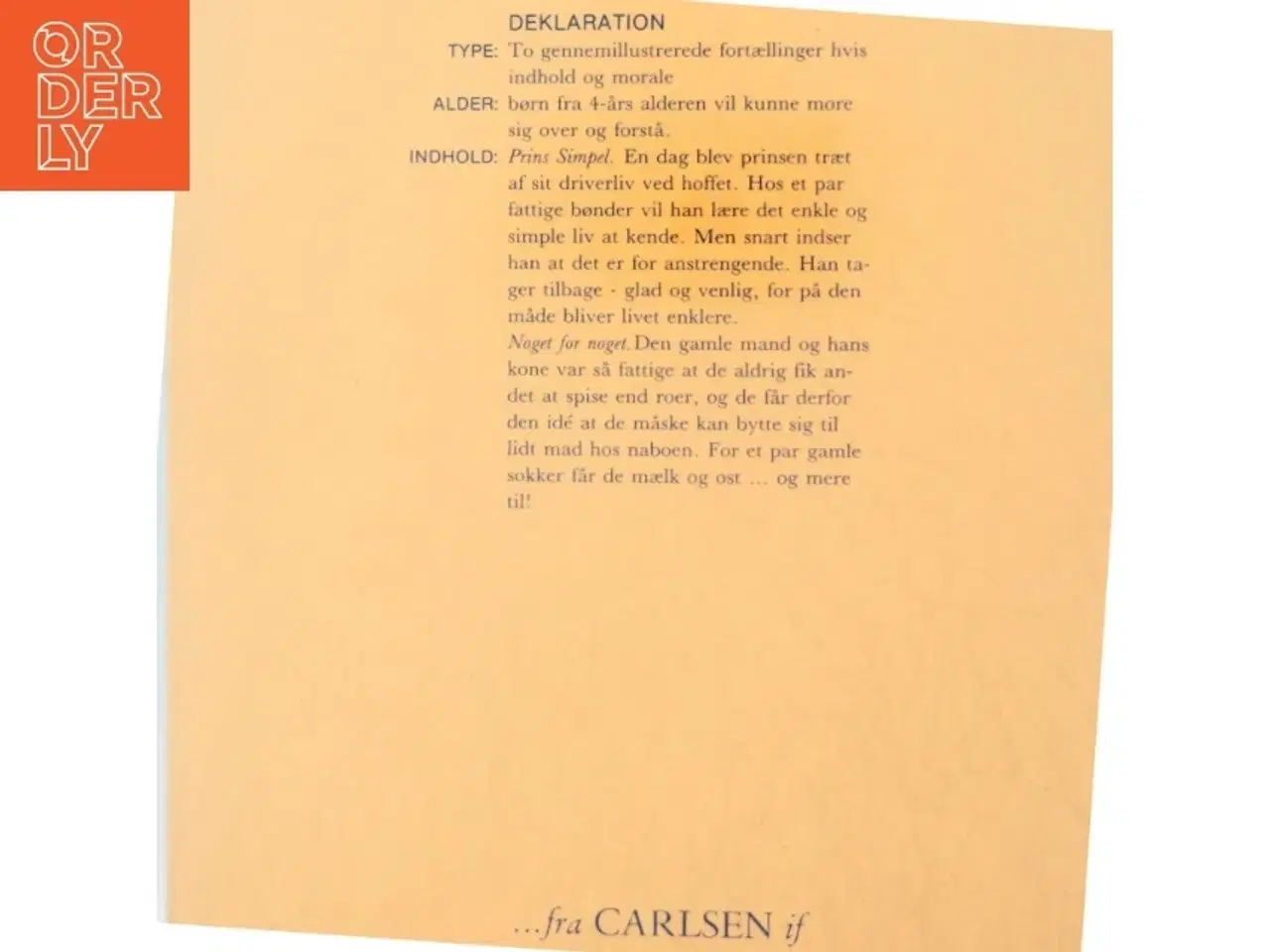 Billede 3 - &#39;Prins Simpel - Noget for noget&#39; af Jane Yolen og Jack Kent (bog) fra Carlsen if