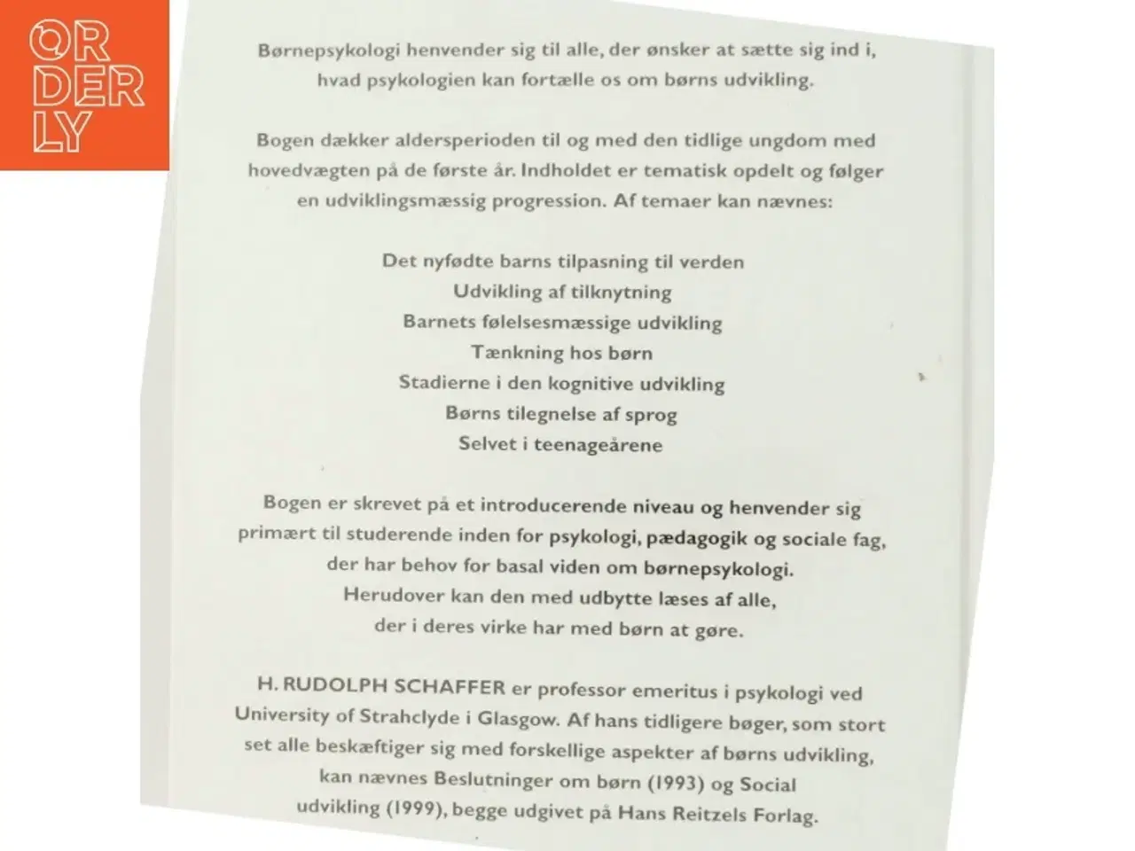 Billede 3 - Børnepsykologi af H. R. Schaffer (Bog)