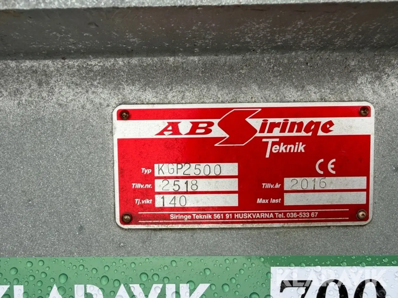 Billede 11 - V-plov Siringe Teknik KGP 2500 skraberplov