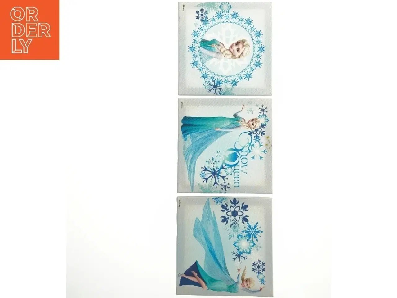 Billede 2 - 3 stk lærredsbilleder med frosttema, Elsa fra Disney (str. 20 x 20 cm)