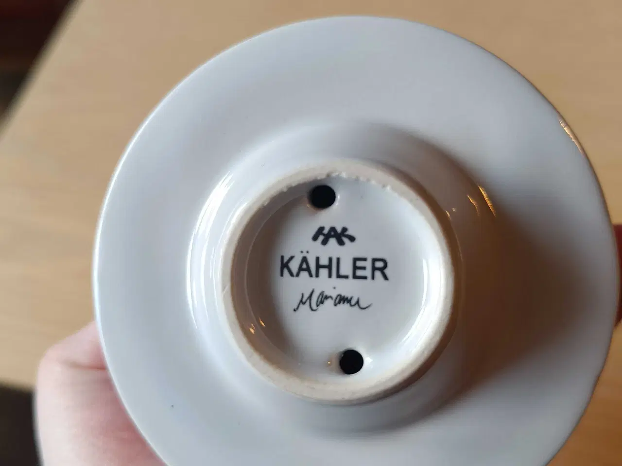 Billede 2 - Kähler Hammershøi Lysestage hvid porcelæn