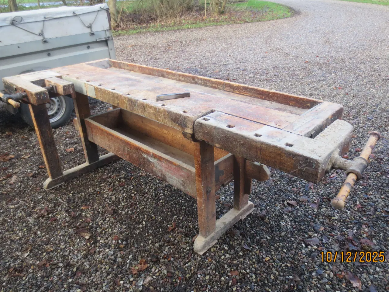 Billede 1 - 1 stk Rigtig Snedker Høvlebænk med Jernspindler