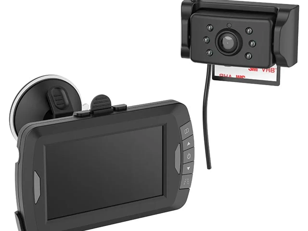 Billede 1 - Bakkamerasæt m. 4,3" skærm trådløs 12/24V