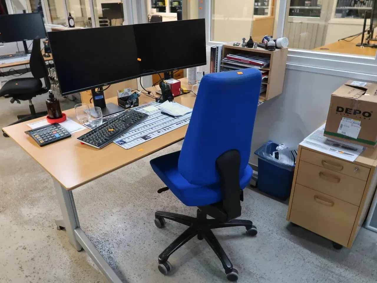 Billede 1 - 2 stk. computerskærme DELL P2419H, computer, tastatur, mus, computer, headset