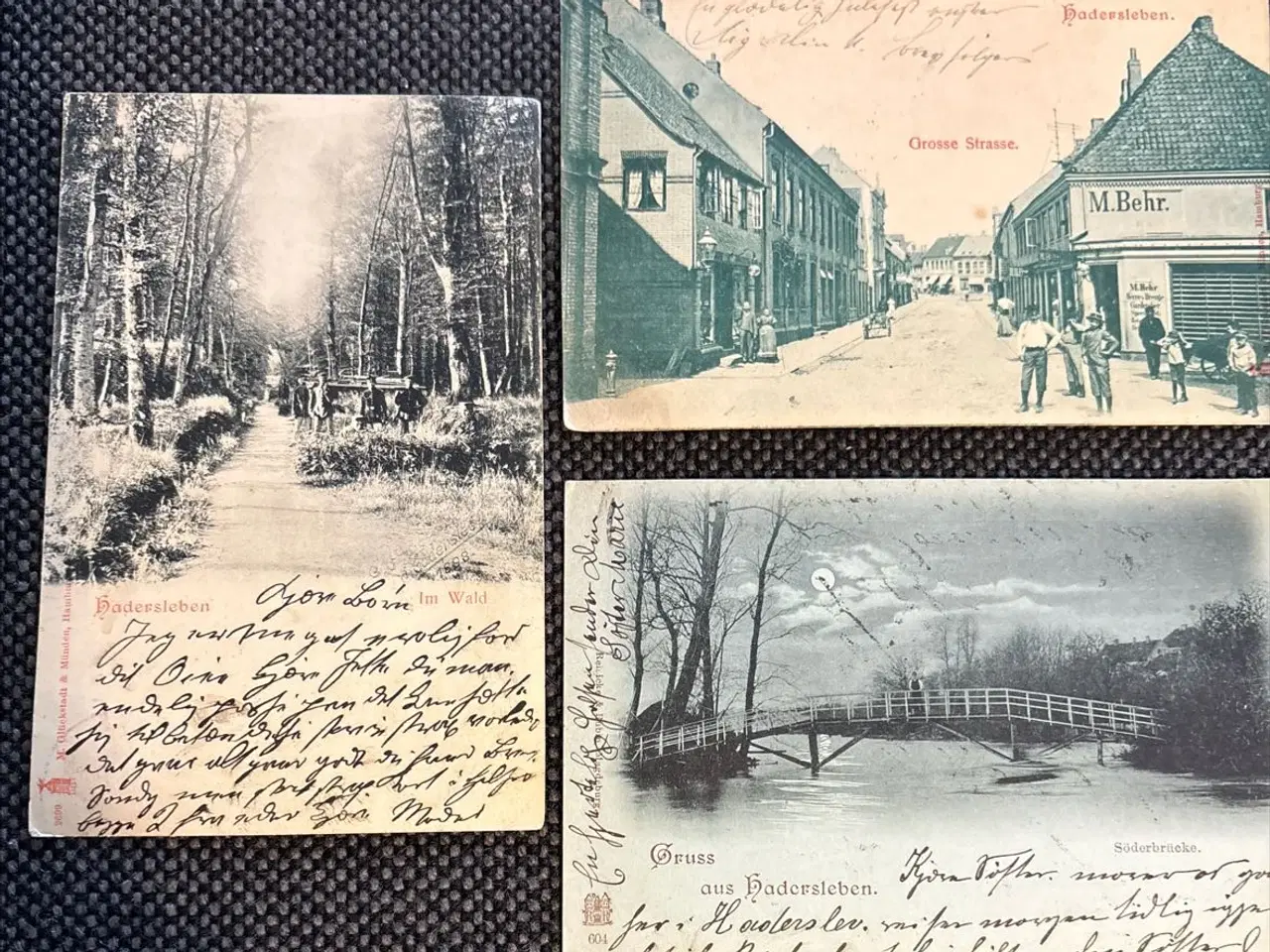 Billede 2 - Tre gamle postkort med motiver fra Haderslev