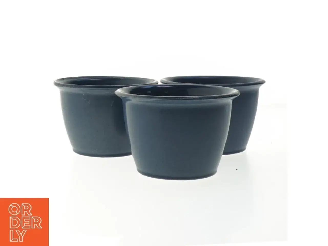 Billede 1 - Sæt af blå keramiske potter (str. Ø 13 cm)