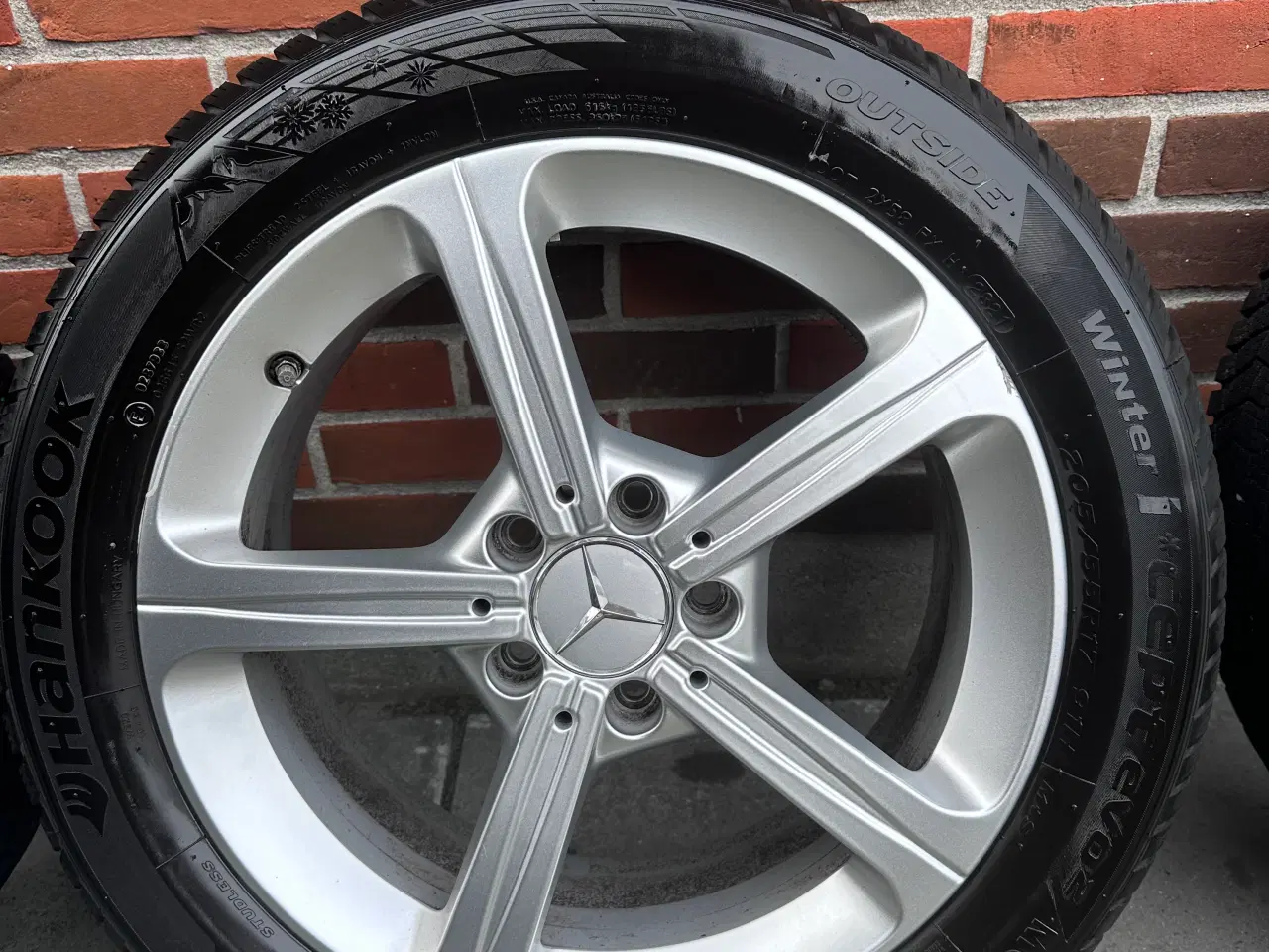 Billede 4 - 17” 5x112 Originale Mercedes alufælge m vinterdæk